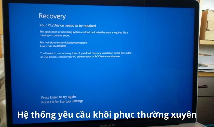 Hệ thống yêu cầu khôi phục