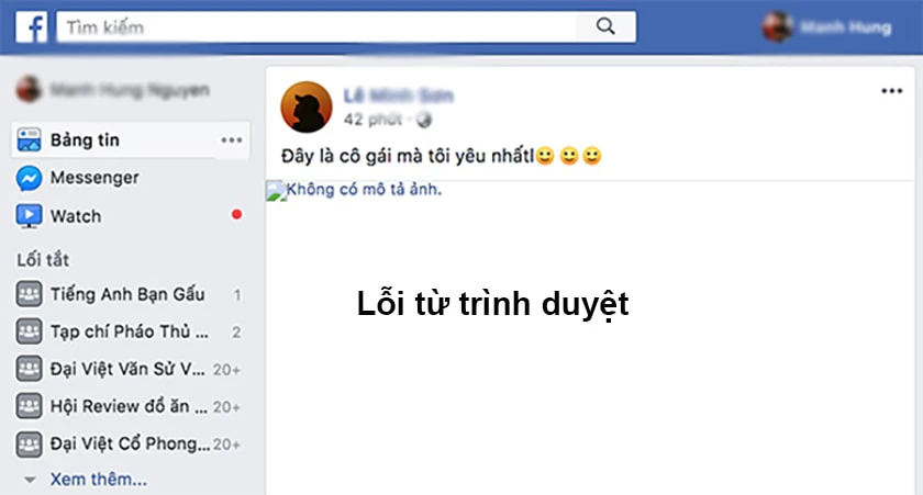 Lý do Facebook không hiển thị news feed