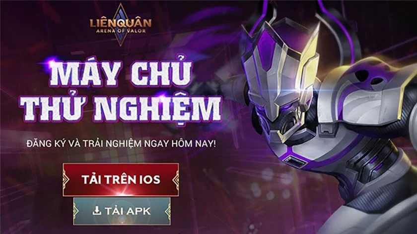 hướng dẫn cách tải liên quân thử nghiệm mobile free và cập nhật trên apk, ios Đài Loan, Trung Quốc