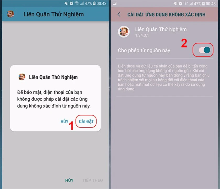 Hướng dẫn tải và cài đặt liên quân thử nghiệm APK Android