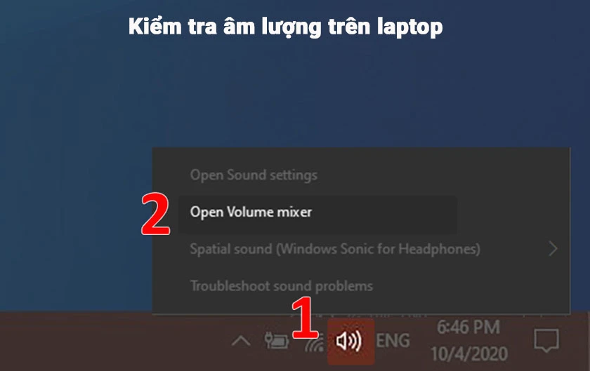 Kiểm tra âm lượng trên laptop