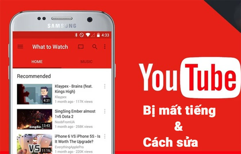 youtube bị mất tiếng
