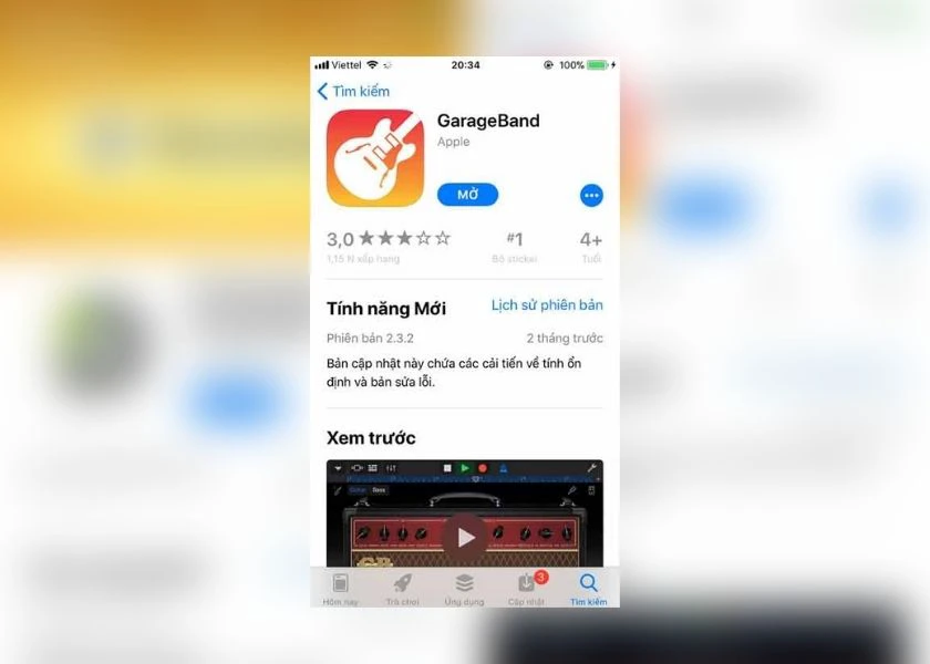 Tải và cài đặt ứng dụng GarageBand