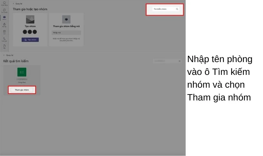 Cách tìm kiếm và chia sẻ phòng họp, phòng học