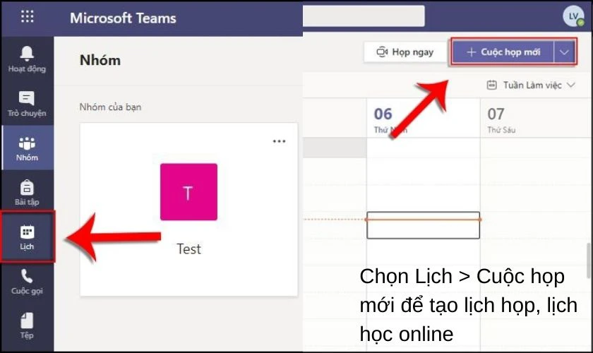 Hướng dẫn cách tạo lịch học, lịch họp trực tuyến trên microsoft teams