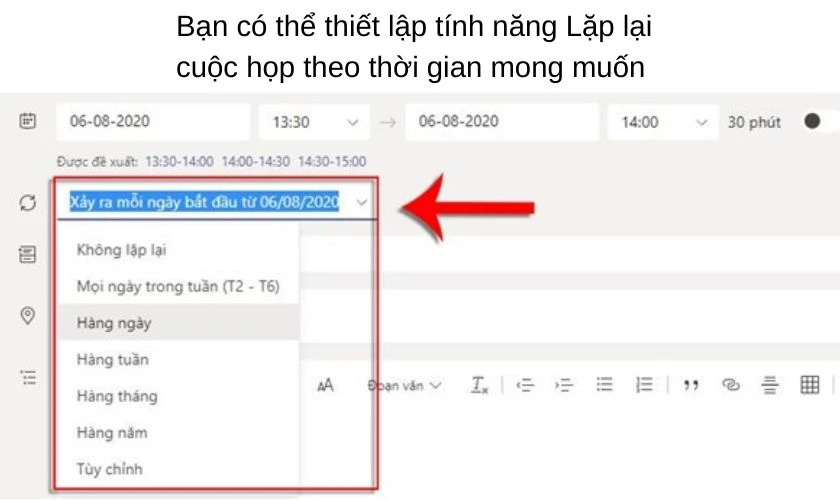 Hướng dẫn cách tạo lịch học, lịch họp trực tuyến trên microsoft teams