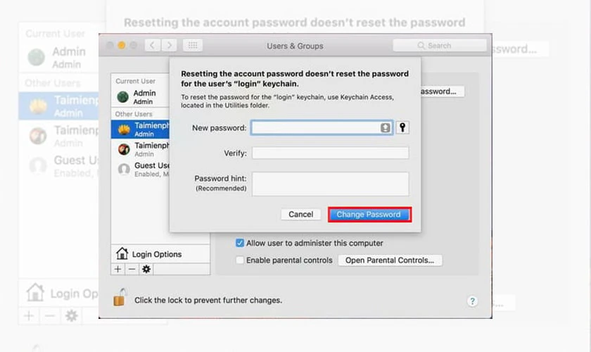 Hướng dẫn cách xóa mật khẩu máy tính Mac