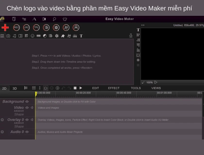 Chèn logo vào video bằng phần mềm Easy Video Maker