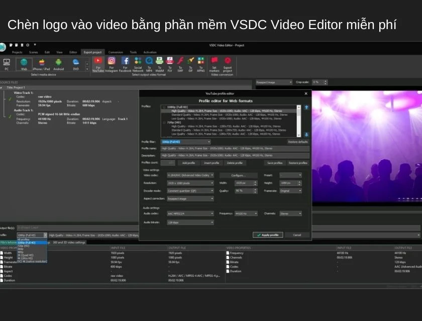 Chèn logo vào video bằng phần mềm VSDC Video Editor miễn phí