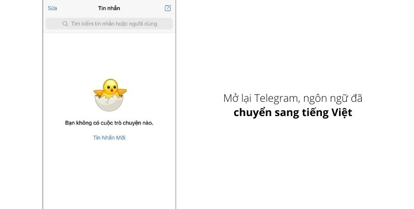 Mở lại Telegram