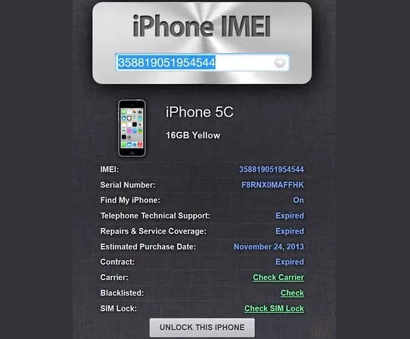 Cách kiểm tra iPhone lock dãy số iMei