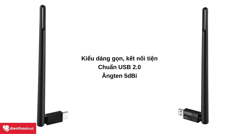 USB Wi-Fi TOTOLINK AC650 kết nối tiện lợi với ăngten 5dBi