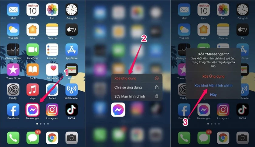 Cách ứng dụng khỏi màn hình chính điện thoại iPhone
