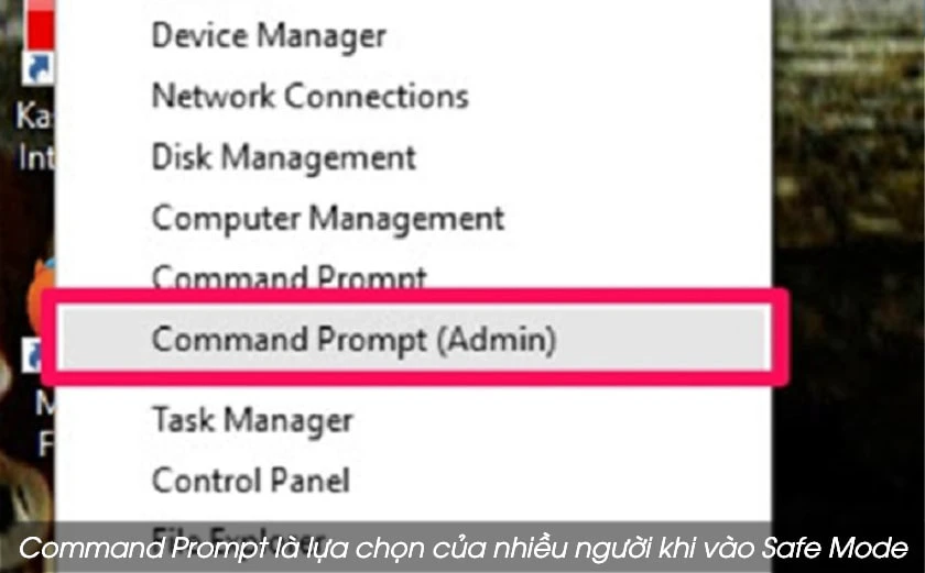 Vào Safe Mode win 10 bằng Command prompt