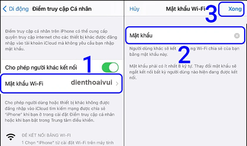 Hướng dẫn phát wifi từ điện thoại iPhone lock
