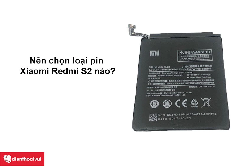 Thay pin Xiaomi Redmi S2