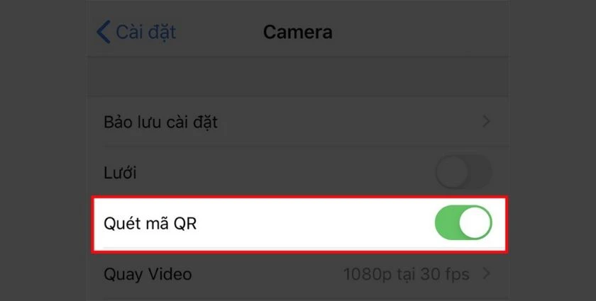 Cách quét mã QR trên iPhone bằng camera