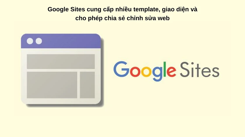 Chức năng cơ bản của Google Sites