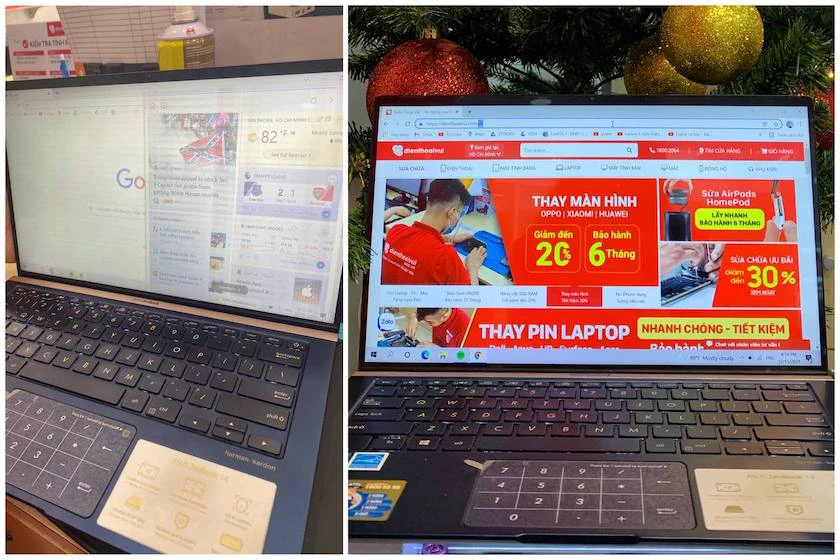 Hình ảnh thực tế dịch vụ thay màn hình laptop Asus tại Điện Thoại Vui