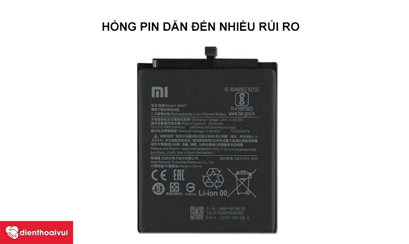 Hậu quả của việc hỏng pin Xiaomi Mi A3