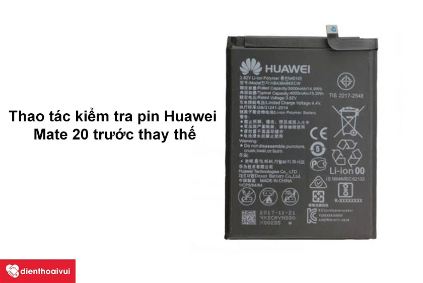 Thay pin Huawei Mate 20