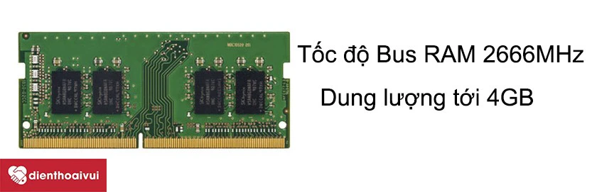 RAM laptop Kingbank DDR4 4GB Bus 2666 với tốc độ Bus RAM 2666MHz, dung lượng tới 4GB