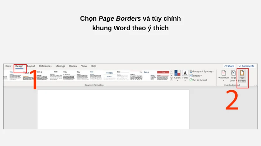 Cách kẻ, tạo khung trong Microsoft Word 2010, 2016 bằng Page Borders