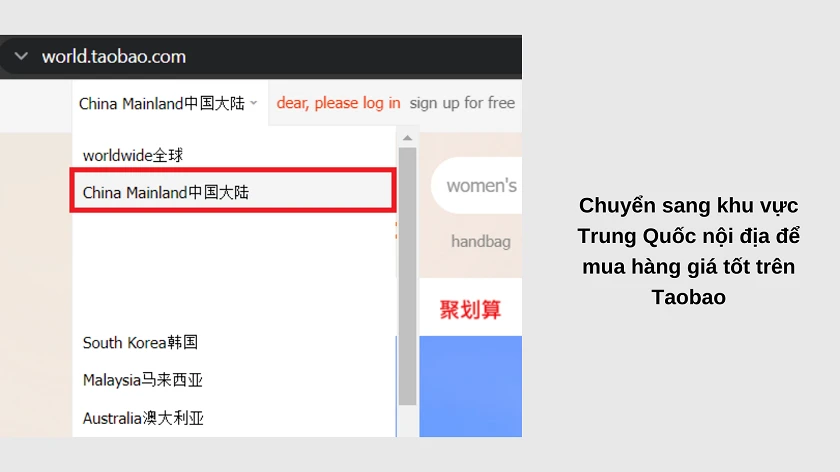 Hướng dẫn đặt hàng taobao trực tiếp trên website