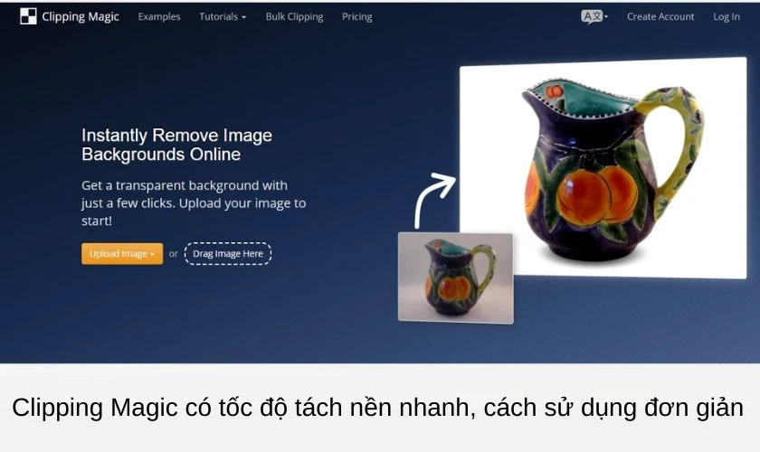 Tách nền online bằng Clipping Magic