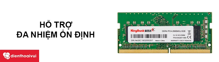 Chi tiết thanh RAM laptop Kingbank DDR4 8GB Bus 2666