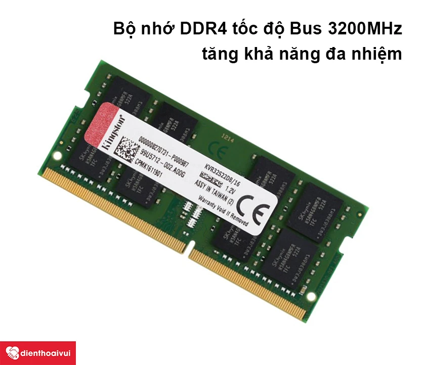 Thay RAM laptop Kingston DDR4 16GB Bus 3200