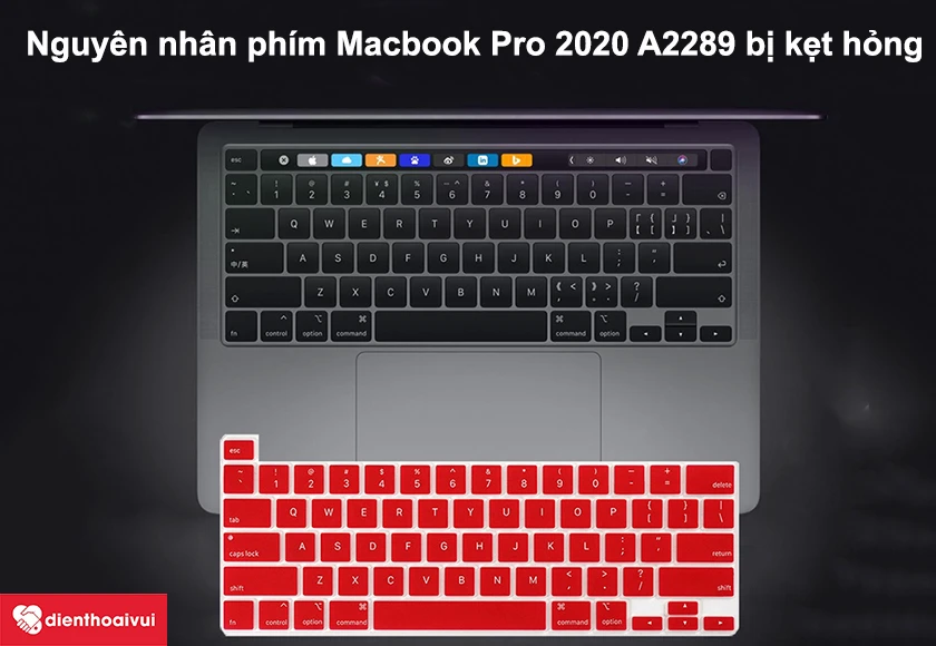 Nguyên nhân Macbook Pro 2020 A2289 bị kẹt hỏng