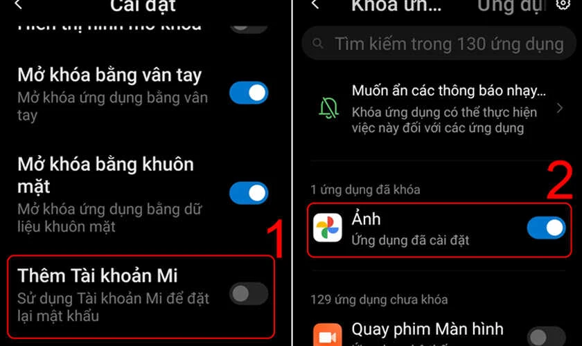 Cách đặt mật khẩu Messenger cho Xiaomi