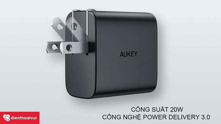 Củ sạc PowerDelivery 20W Aukey PA-F1s công suất 20W