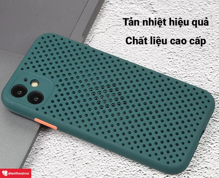 Ốp lưng silicon tổ ong Cooling iPhone 11