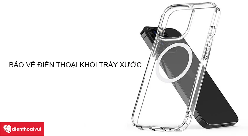 Ốp lưng iPhone 13 Pro Max Magsafe LIKGUS Crystal chống trầy xước, hỗ trợ sạc không dây Magsafe