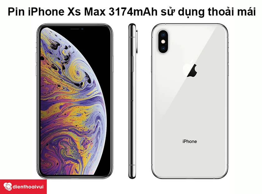 Thay pin iPhone XS Max Vmas dung lượng cao 3550 mAh uy tín, chính hãng tại HN và HCM
