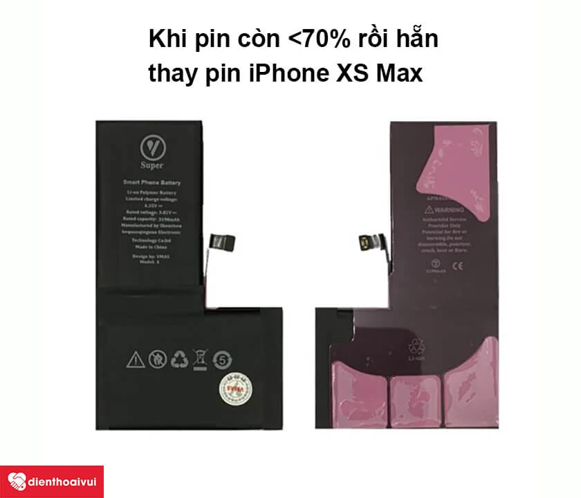 Pin iPhone XS Max còn bao nhiêu thì nên thay?