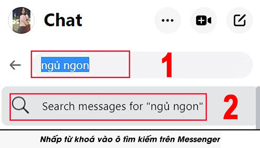 Cách tìm tin nhắn Messenger trên máy tính