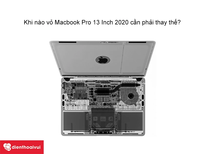 Đổi top case chính hãng Macbook Pro 2020 (4 TBT3) 13 inch