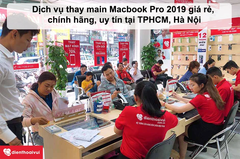 Dịch vụ thay main Macbook Pro 2019 giá rẻ, chính hãng, uy tín tại TPHCM, Hà Nội