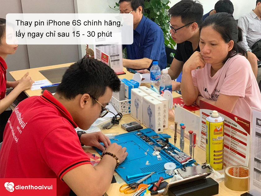 Dịch vụ thay pin iPhone 6S giá rẻ, chính hãng và uy tín tại TP.HCM và Hà Nội