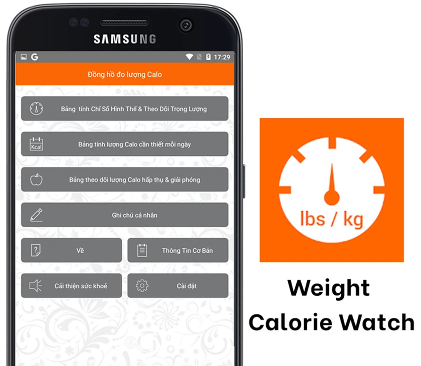 Weight Calorie Watch - Đồng hồ đo lượng calo
