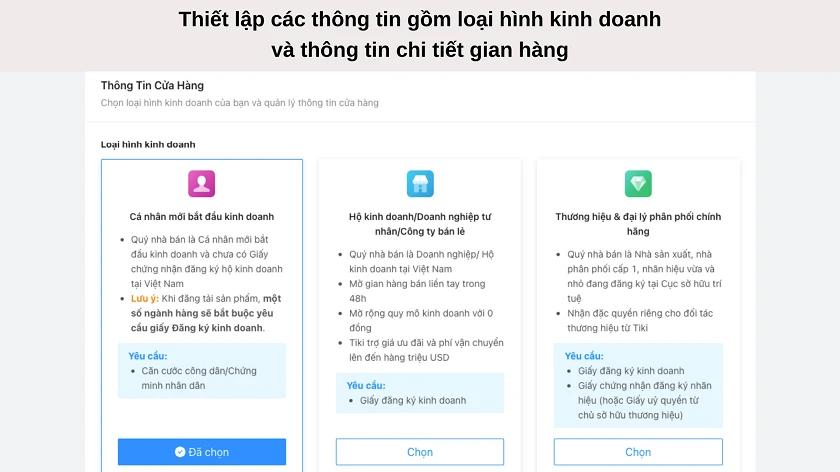 Hướng dẫn đăng ký Tiki bán hàng