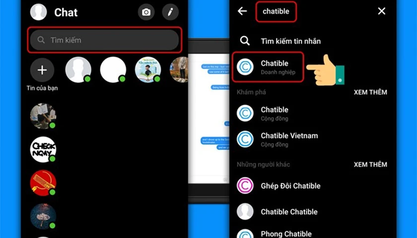 Cách chat với người lạ trên Messenger bằng điện thoại