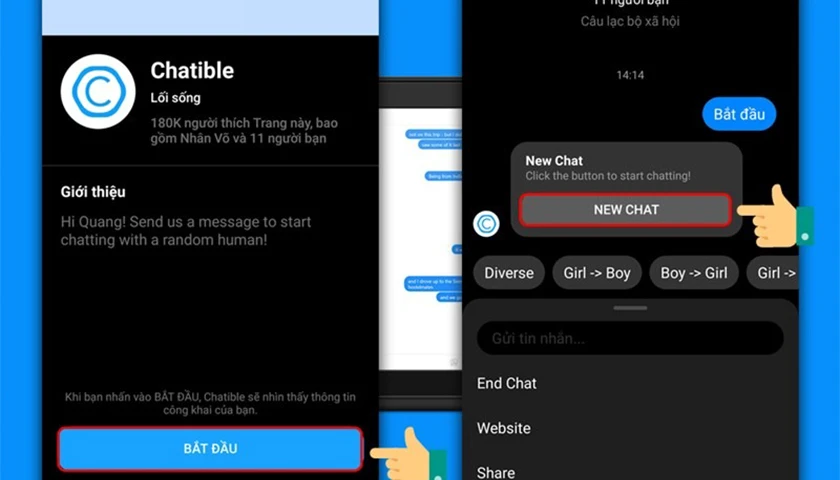 Cách chat với người lạ trên Messenger bằng điện thoại