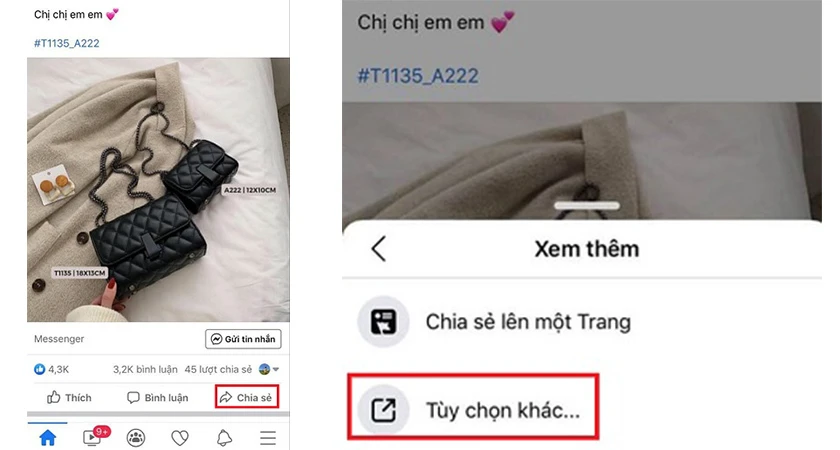 Mở ứng dụng Facebook