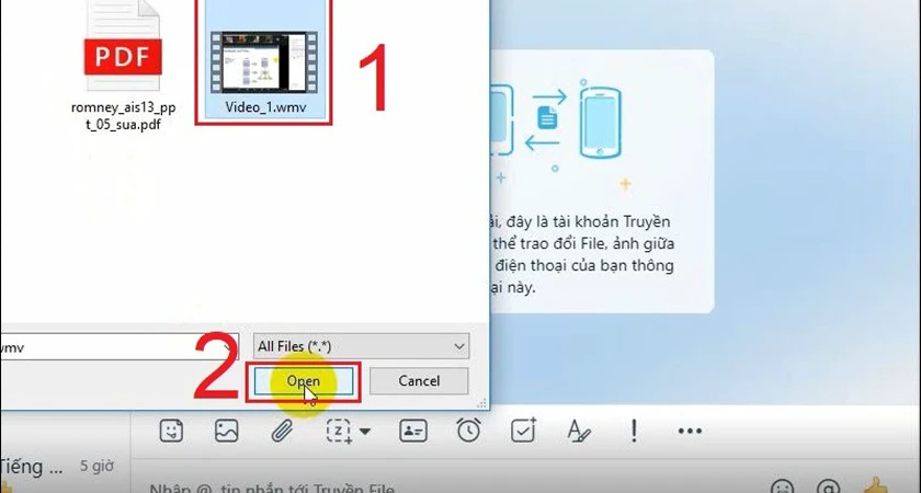 gửi video dung lượng lớn trên zalo qua điện thoại, máy tính