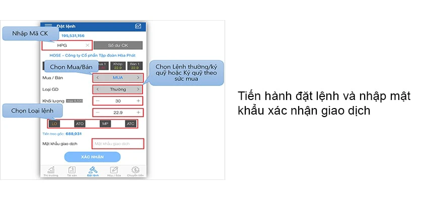 đặt lệnh
