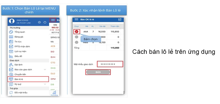 Bán chứng khoán lô lẻ